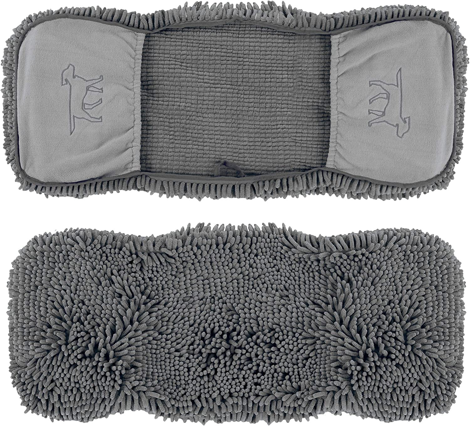 Ultra Absorbent Microfiber Dog Towel - Extra Large 35x15 Size with Comfortable Hand Pockets, Ideal for Indoor and Outdoor Use, Durable and Machine Washable